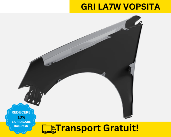 Aripa fata dreapta Volkswagen Polo 9N 2005-2009 Gri LA7W VOPSITA [2]