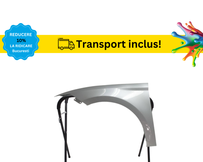 Aripa Fata Seat Leon 5F 2012-2020 Negru Gri Alb Albastru Verde Auriu Galben la culoarea masini vopsita [5]