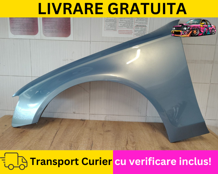 Aripa stanga fata Albastru LX5X Sphaerenblau Audi A4 B8 2007-2011 VOPSITA Tu alegi culoarea [2]