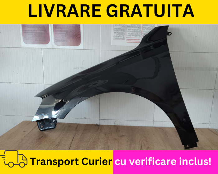 Aripa fata stanga Negru LC9X VOPSITA Volkswagen Passat B7 2010-2014 [2]