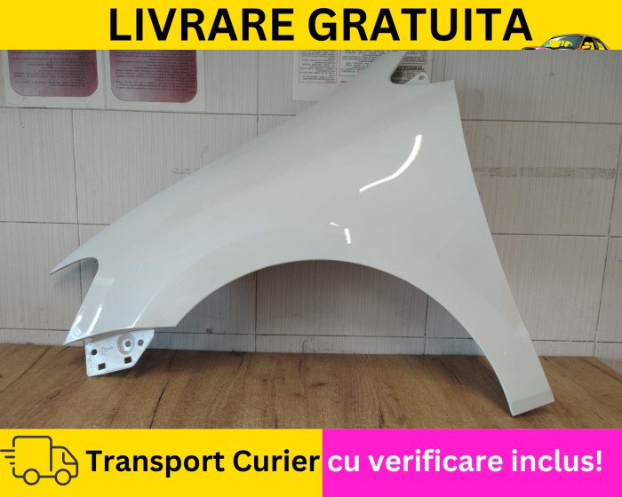 Aripa fata stanga Volkswagen Polo 6R 2009-2017 Alb LC9A la culoare VOPSITA [2]