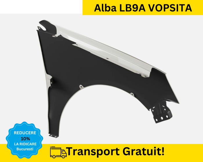 Aripa fata stanga Volkswagen Polo 9N 2005-2009 Alb LB9A VOPSITA [2]