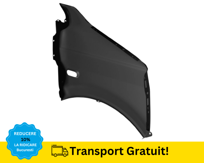 Aripa fata stanga Volkswagen Transporter T5 2003-2014 Negru VOPSITA [2]