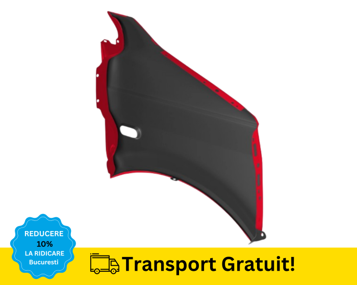 Aripa fata stanga Volkswagen Transporter T5 2003-2014 Rosu LC3X VOPSITA [2]