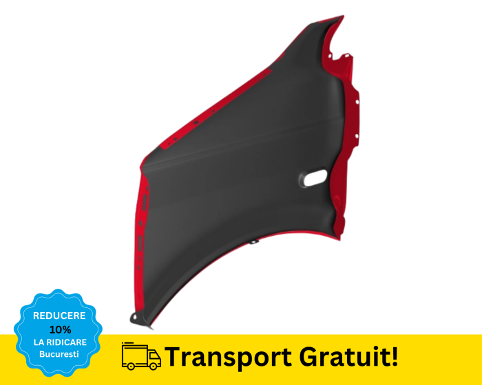 Aripa fata Dreapta Volkswagen Transporter T5 2003-2014 Rosu LC3X VOPSITA [2]