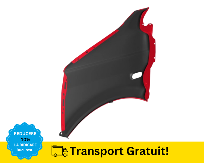 Aripa fata Dreapta Volkswagen Transporter T5 2003-2014 Rosu LY3D VOPSITA [2]