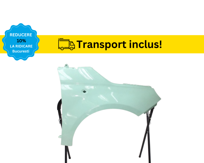 Aripa fata Fiat 500 2007-2024 Negru Gri Albastru Alb Maro Albastru Verde vopsita la culoarea masini [5]