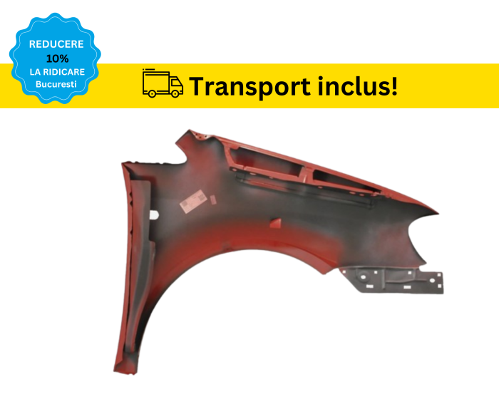 Aripa fata VW CADDY 2004-2010 ROSU LY3D Stanga VOPSITA [2]