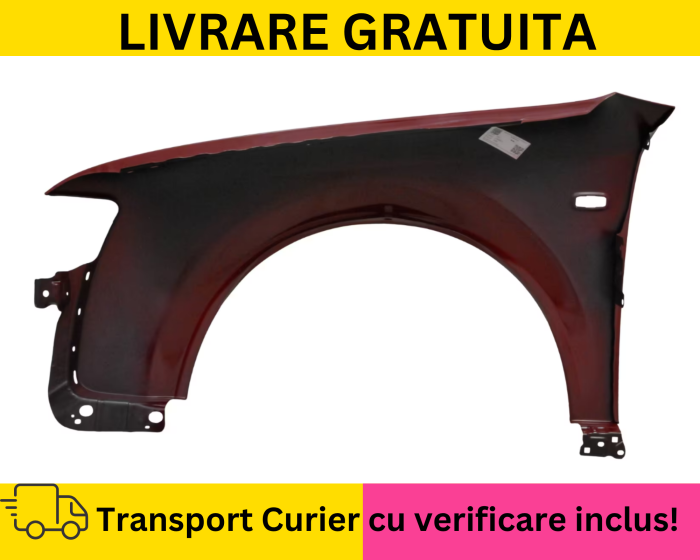 Aripa dreapta fata Audi A4 B6 2000-2004 GATA VOPSITA LY3C ROSU [2]