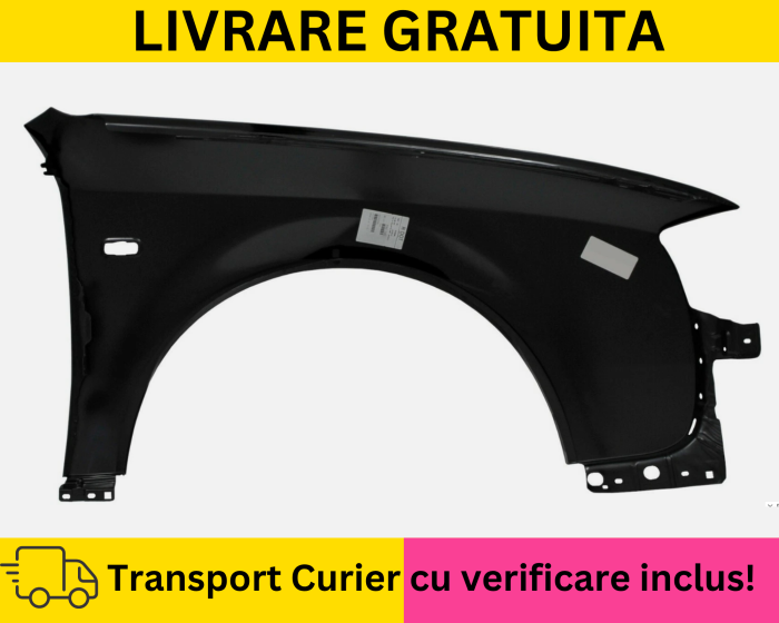 Aripa stanga fata Negru lucios LY9B Audi A6 C5 4B 1997-2003 [2]