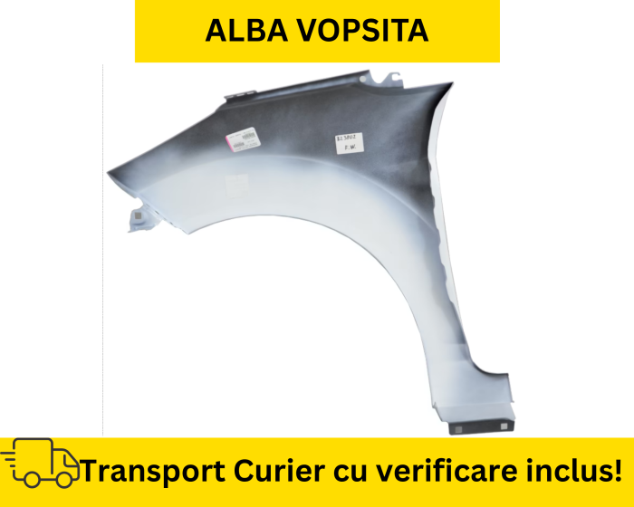 Aripa dreapta fata Ford Fiesta MK7 2013-2017 FSL Frozen white Alba la culoare VOPSITA [2]