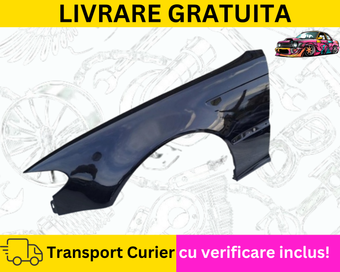 Aripa stanga fata Negru 668 475 BMW Seria 3 E46 Coupe Cabrio 2003-2006 FL Facelift VOPSITA Tu alegi culoarea [2]