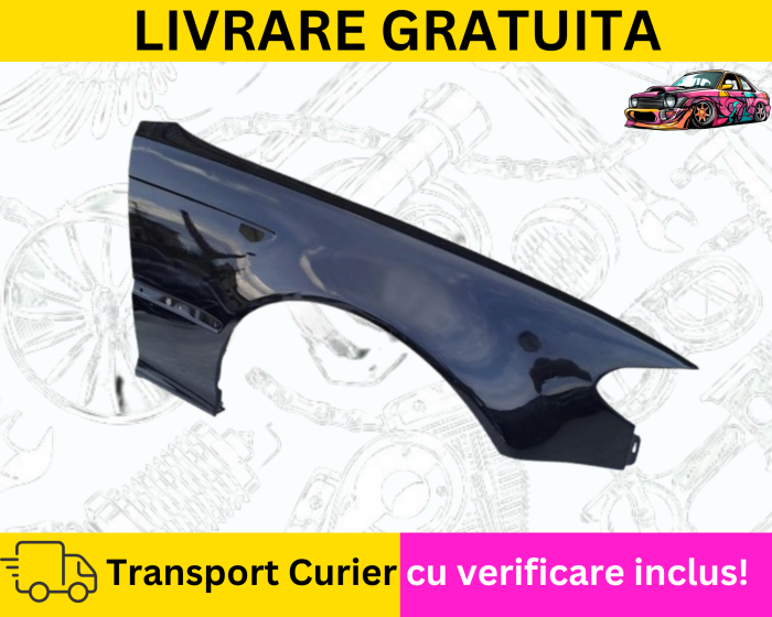 Aripa dreapta fata Negru 668 475 BMW Seria 3 E46 Coupe Cabrio 2003-2006 FL Facelift VOPSITA Tu alegi culoarea [2]