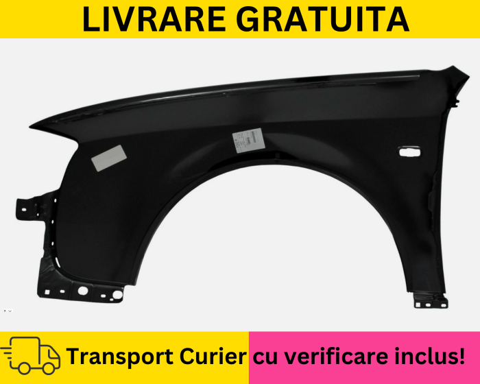 Aripa dreapta fata Negru lucios LY9B Audi A6 C5 4B 1997-2003 [2]