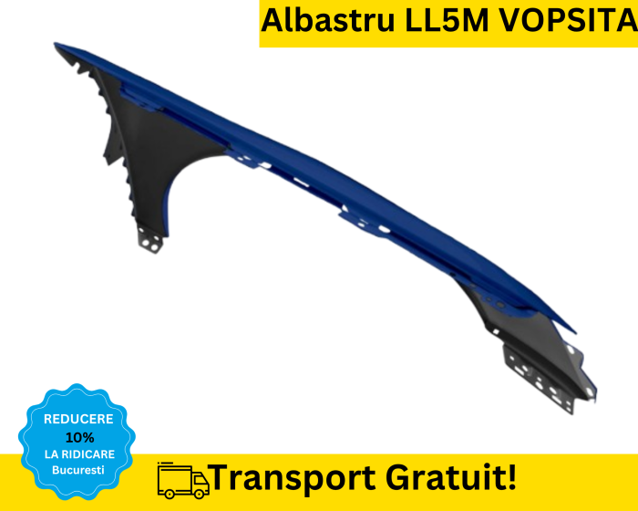Aripi fata Volkswagen Passat B6 2005-2010 Albastru LL5M VOPSITE [2]
