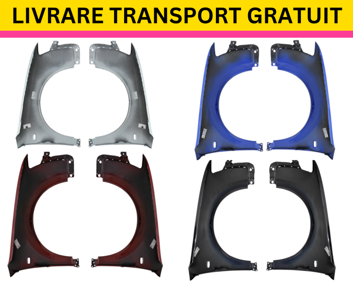 Aripi fata Audi A4 B6 2000-2004 GATA VOPSITE NEGRU GRI ALBASTRU ROSU ALB [2]