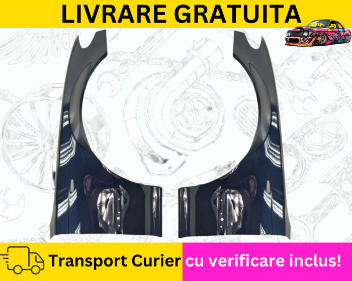 Aripi fata Negru Gri Albastru Alb Rosu Verde Auriu 475 668 300 303 354 A07 A08 400 317 BMW E46 2001-2005 FL Facelift VOPSITE Tu alegi culoarea [3]