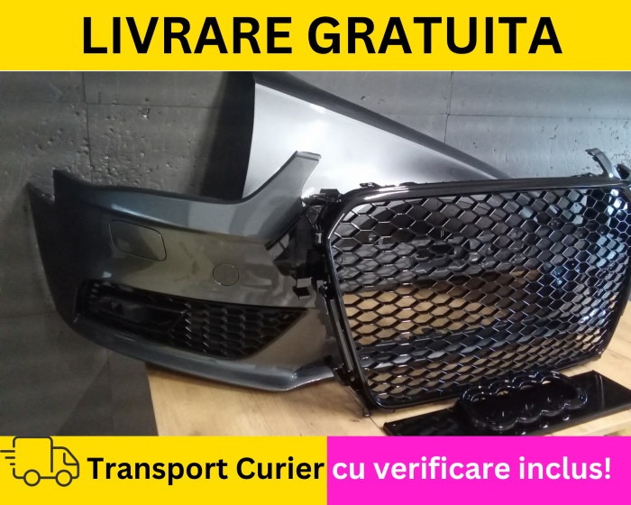 Bara + Grile + Aripa dreapta fata VOPSITA GRI LK7R Audi A4 B8.5 2012-2015 [3]