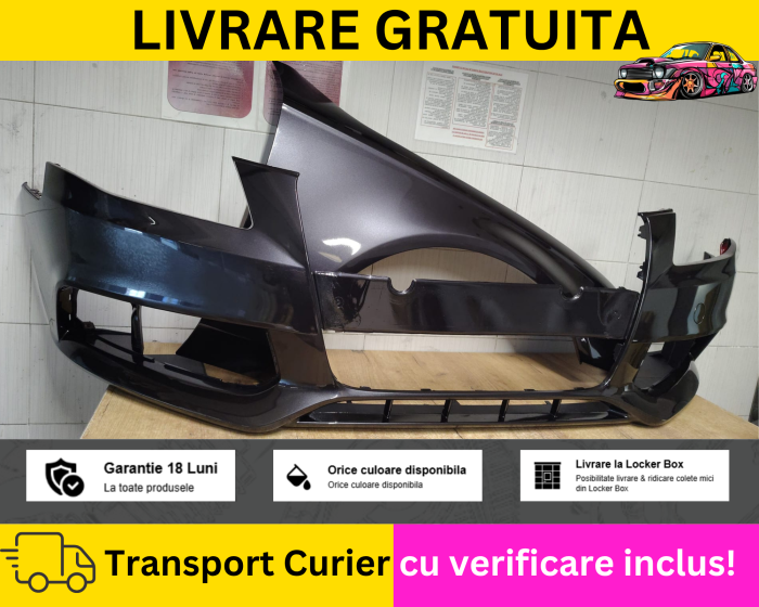 Bara + Aripa dreapta fata Gri LZ7L Audi A4 B8 2007-2011 + S-LINE Simpla VOPSITA Tu alegi culoarea [2]