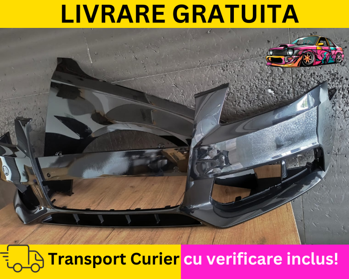 Bara + Aripa dreapta fata Negru LZ9Y Audi A4 B8 2008-2011 + S-LINE Simpla VOPSITA Tu alegi culoarea [3]