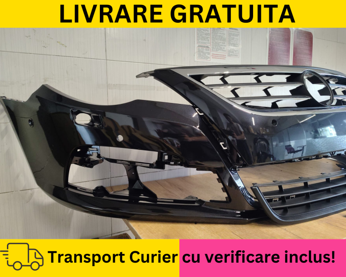 Bara + Grile + Capace Negru LC9X VOPSITA Volkswagen Passat CC + R-LINE 2008-2012 cu spalator far, senzori Distronic [2]