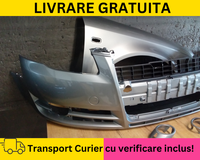 Bara + Aripa dreapta + Ornamente fata Audi A4 B7 2004-2007 LY7G Gri la culoare VOPSITA [2]