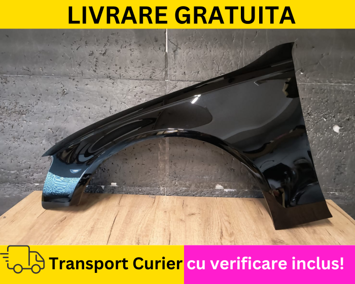 Bara + Aripi fata VOPSITA Negru Lucios LY9B Audi A4 B8 2008-2011 + S-LINE [3]