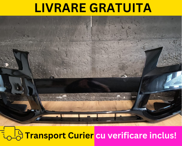 Bara + Aripi fata VOPSITA Negru Lucios LY9B Audi A4 B8 2008-2011 + S-LINE [2]