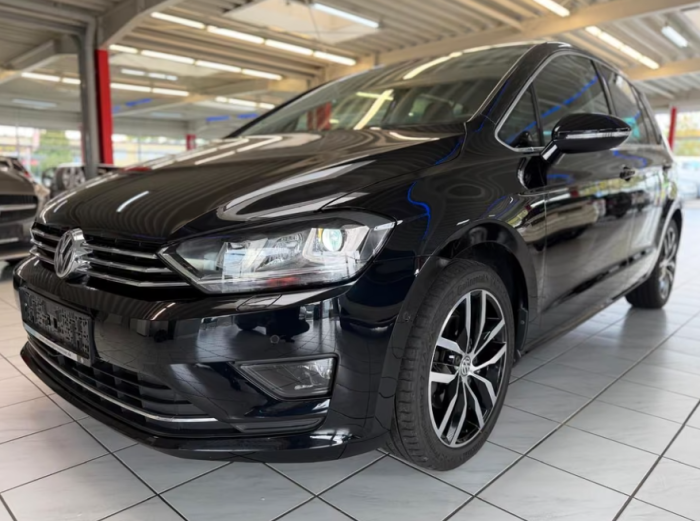 Bara fata Negru Volkswagen Golf SPORTSVAN 2014-2017 Spalator far + Senzori parcare VOPSITA Tu alegi culoarea [2]