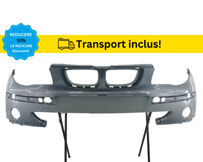 Bara fata BMW Seria1 E87 2004-2007 NFL cu spalator far Alb Negru Rosu Gri Verde Albastru la culoarea masini vopsita [2]