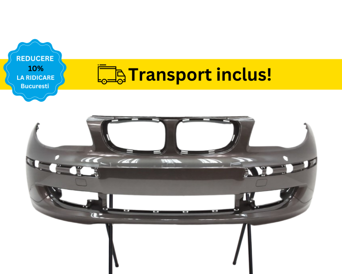 Bara fata BMW Seria1 E87 2007-2012 FSL cu spalator far Alb Negru Rosu Gri Verde Albastru la culoarea masini vopsita [2]