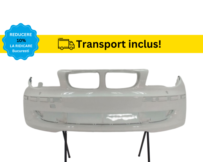 Bara fata BMW Seria1 E87 2007-2012 FSL cu spalator far Alb Negru Rosu Gri Verde Albastru la culoarea masini vopsita [4]