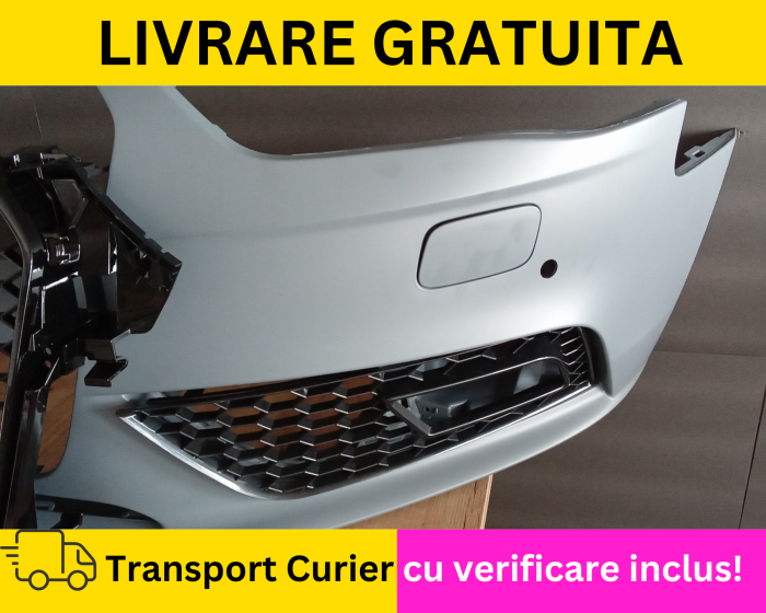 Bara fata Completa + Grile Fagure RS LOOK NEVOPSITA  Audi A4 B8.5 2011-2015 cu spalator far, senzori parcare [2]