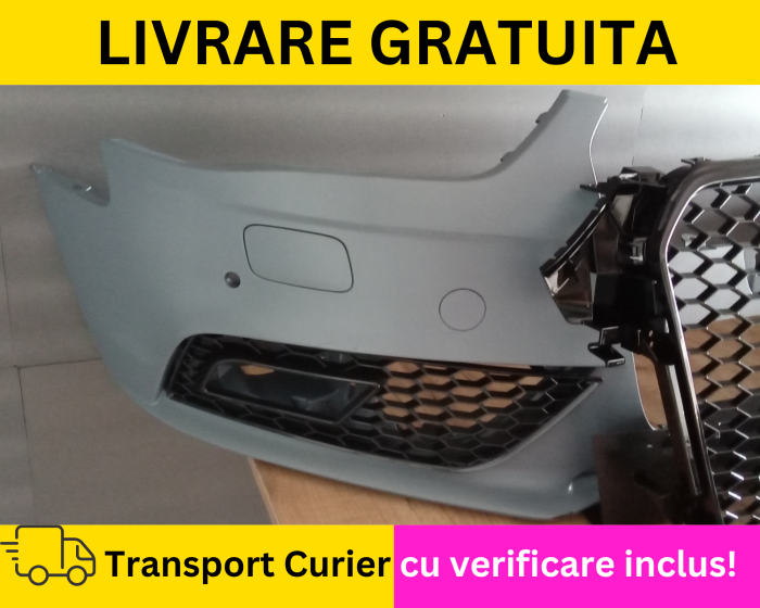 Bara fata Completa + Grile Fagure RS LOOK NEVOPSITA  Audi A4 B8.5 2011-2015 cu spalator far, senzori parcare [3]