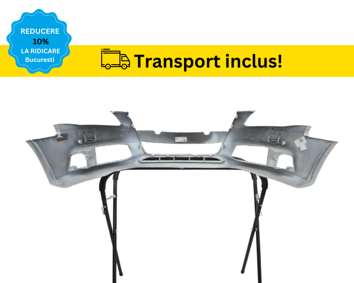 Bara fata cu grile Audi A4 B8 2007-2011 cu Spalator far, senzori parcare ALB LY9C VOPSITA [2]