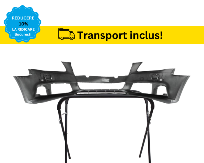 Bara fata cu grile Audi A4 B8 2007-2011 cu Spalator far, senzori parcare ALB LY9C VOPSITA [2]