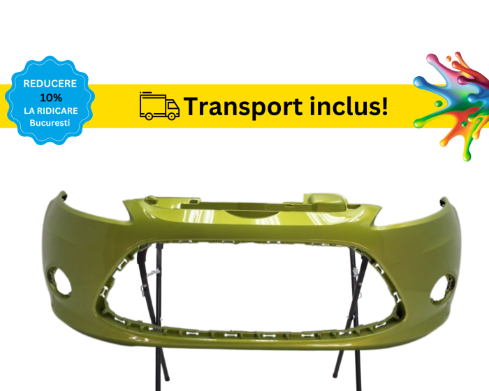 Bara fata Ford Fiesta MK7 2008-2012 CU PROIECTOARE CEATA Negru Gri Albastru Alb Rosu Verde Mov vopsita la culoarea masini [4]