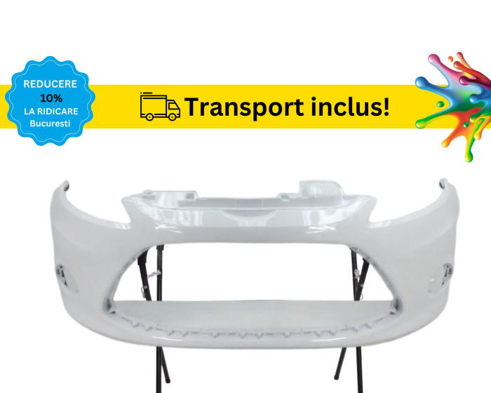 Bara fata Ford Fiesta MK7 2008-2012 CU PROIECTOARE CEATA Negru Gri Albastru Alb Rosu Verde Mov vopsita la culoarea masini [2]