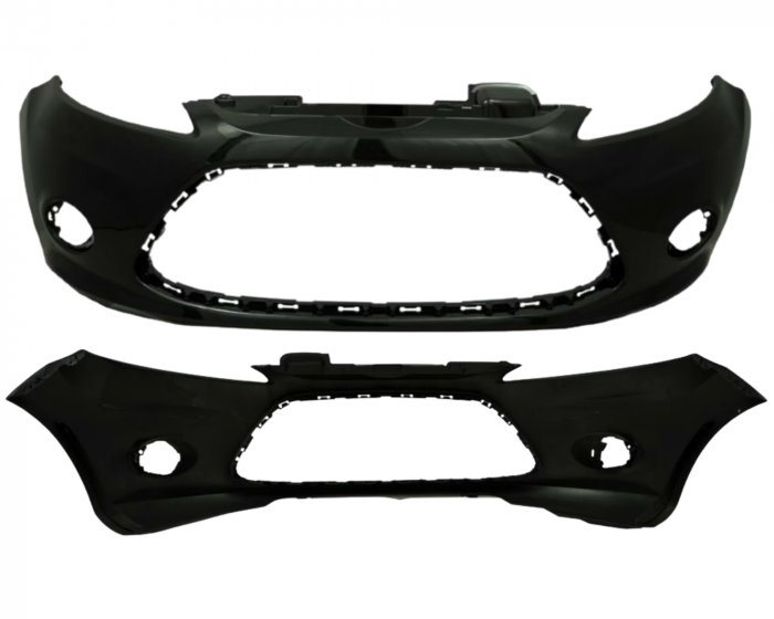 Bara fata Ford Fiesta MK7 2008-2013 Negru Panther Black cu gauri proiectoare ceata [1]