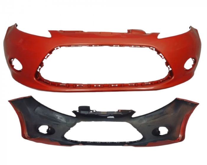 Bara fata Ford Fiesta MK7 2008-2013 Rosu Mars Red cu gauri proiectoare ceata [1]