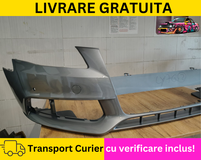 Bara fata GRI LY7G Audi A4 B8 2007-2011 cu senzori parcare VOPSITA Tu alegi culoarea [2]