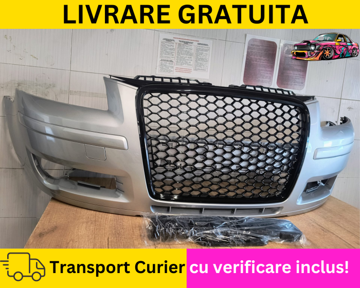 Bara + Grila radiator fagure fata Gri LY7W LX7W Audi A3 8P 2005-2008 VOPSITA Tu alegi culoarea [2]