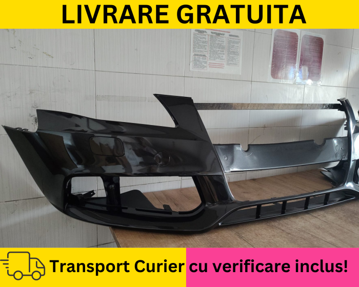 Bara fata Gri LZ7L Lava Audi A4 B8 2007-2011 + S-LINE Cu Spalator far VOPSITA Tu alegi culoarea [3]