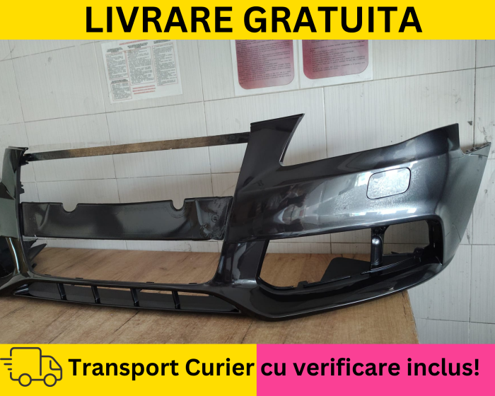 Bara fata Gri LZ7L Lava Audi A4 B8 2007-2011 + S-LINE Cu Spalator far VOPSITA Tu alegi culoarea [2]