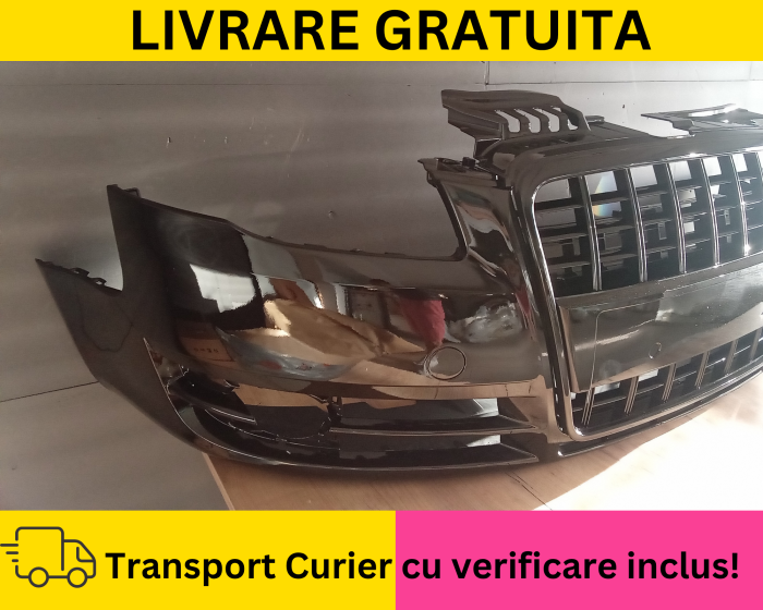 Bara fata + Grila radiator Audi A4 B7 2004-2007 LZ9Y LY9B Negru lucios la culoare VOPSITA [3]