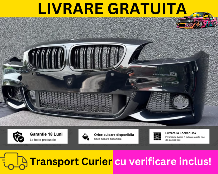 Bara fata + Grile duble Pachet M LOOK NEGRU 475 BMW Seria 5 F10 F11 2010-2014 VOPSITA TU Alegi culoarea [2]