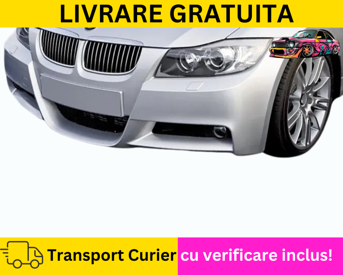 Bara fata + proiectoare ceata Negru lucios Schwarz M-Pachet BMW Seria 3 E90 E91 NFL 2005-2008 VOPSITA Tu alegi culoarea [4]