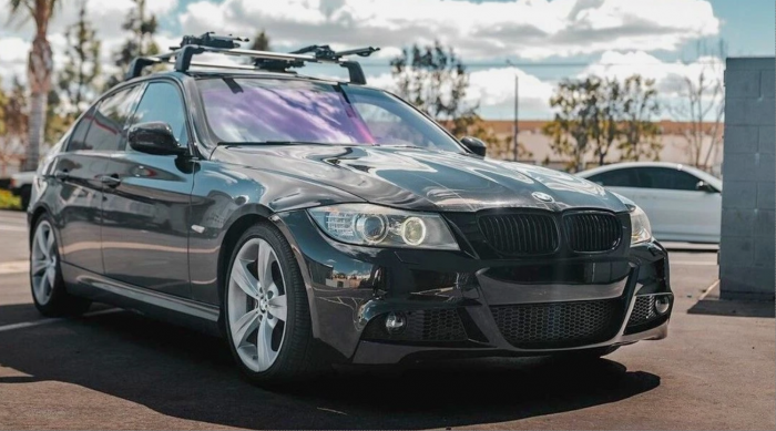 Bara fata sport M BMW E90 E91 LCI 2008-2012 cu spalator far, senzori PDC vopsit orice culoare [6]