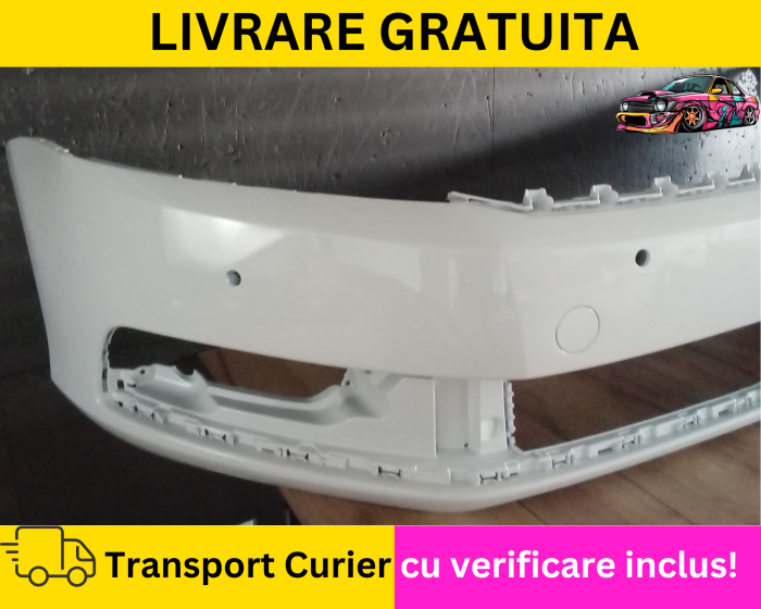 Bara fata Alb LB9A Volkswagen Passat B7 2010-2014 cu senzori parcare 4/6 VOPSITA TU Alegi culoarea [3]