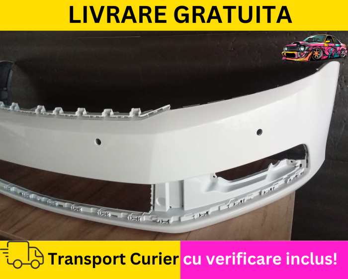 Bara fata Alb LB9A Volkswagen Passat B7 2010-2014 cu senzori parcare 4/6 VOPSITA TU Alegi culoarea [2]